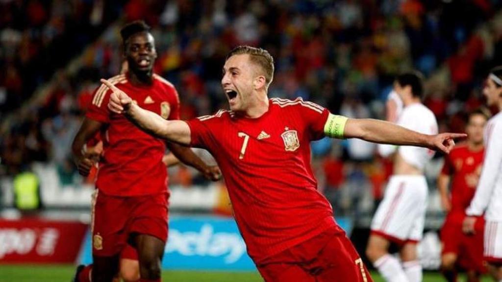 Deulofeu, en un partido con España sub-21.