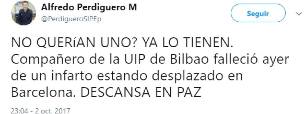 Posteriormente, el subinspector rectificó.