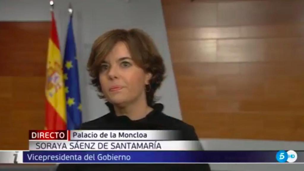 La vicepresidenta, Soraya Sáenz.