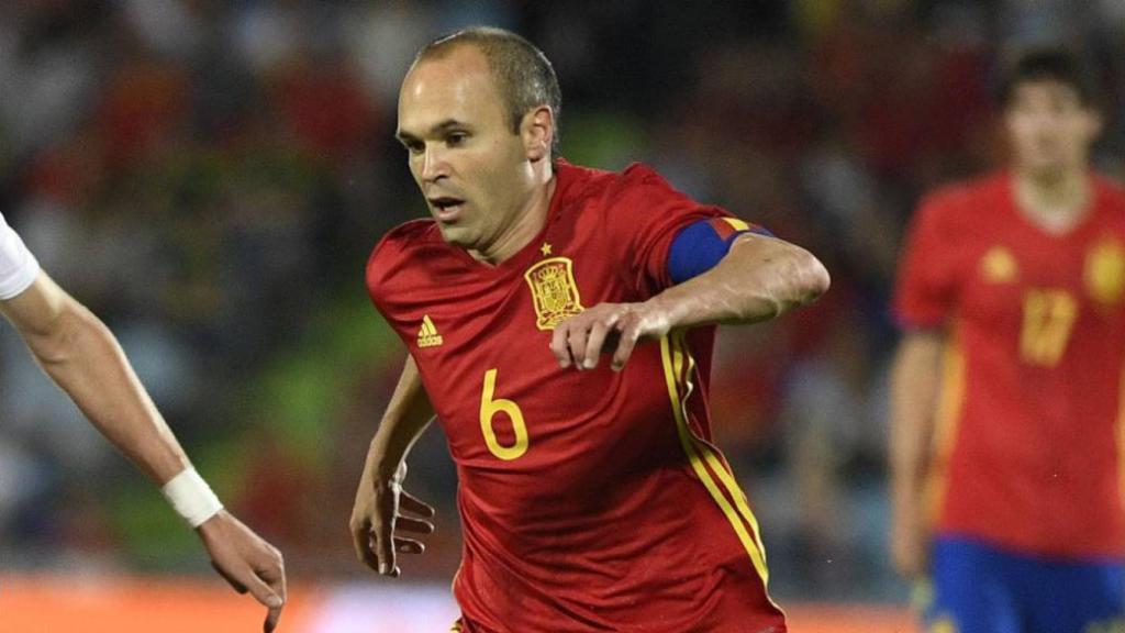 Iniesta, en la selección.