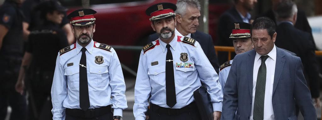 El mayor Josep Lluís Trapero a su llegada a la Audiencia Nacional
