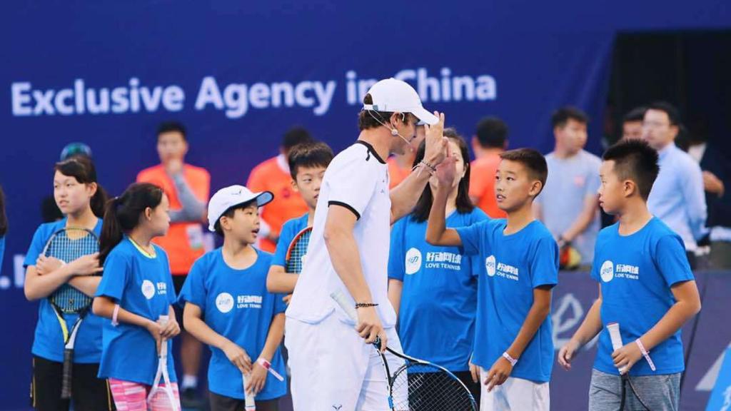 Salvà, en un evento de la Rafa Nadal Academy en Pekín.