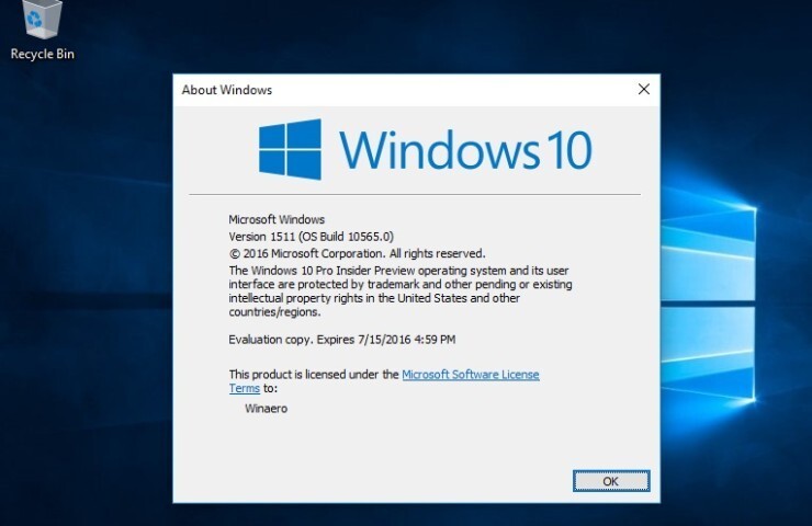 windows 10 1511