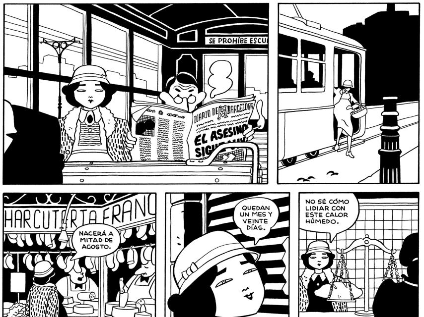 Una de las páginas del cómic Lamia.