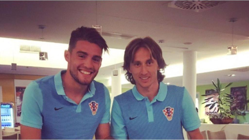 Modric y Kovacic con la selección de Croacia. Foto: Twitter (@HNS_CFF)