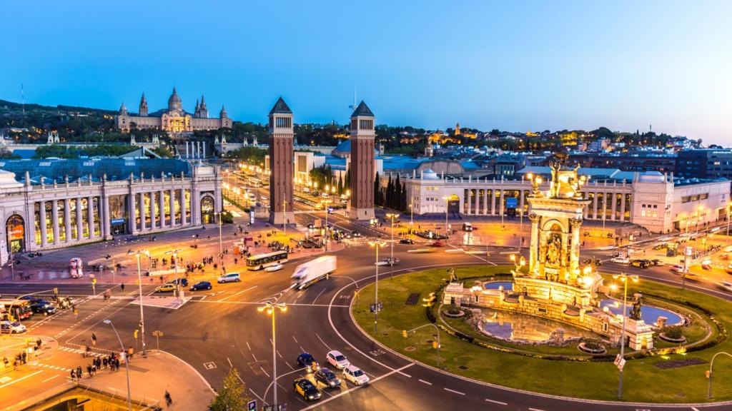 Plaza de España, en Barcelona