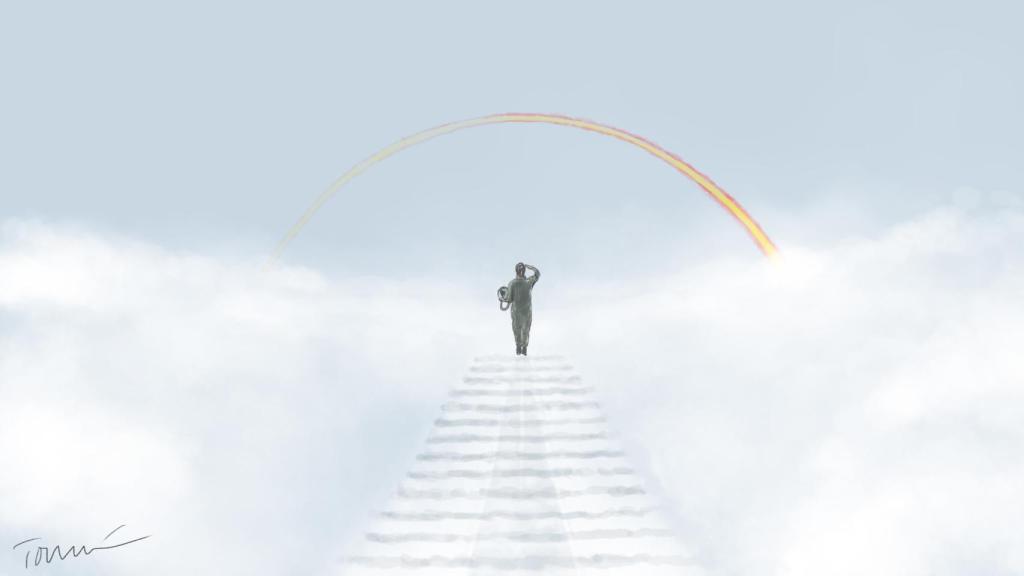 Homenaje al militar fallecido.