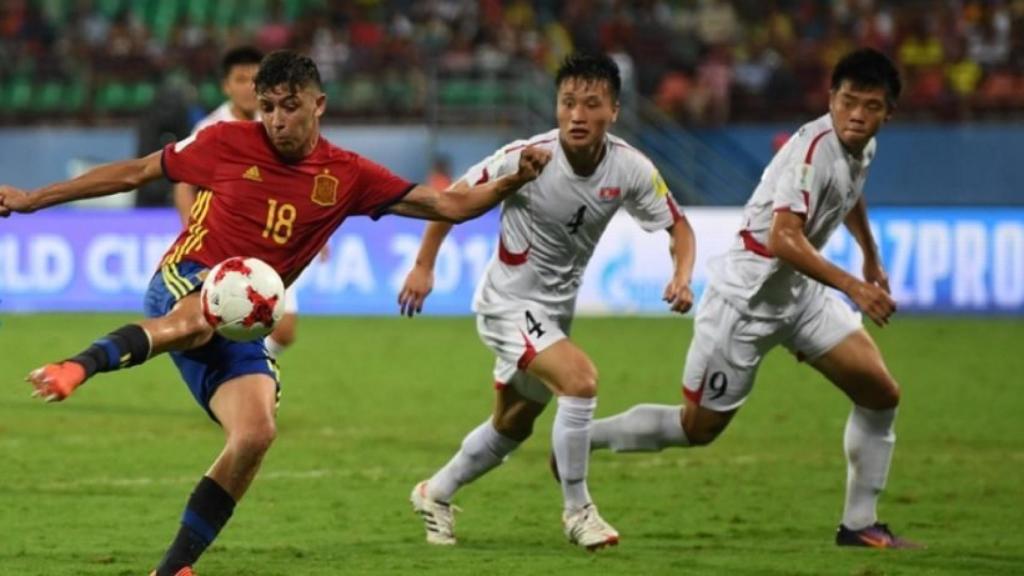 Gelabert ante Corea del Norte. Foto: fifa.com