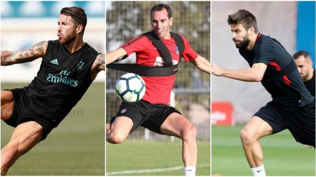Ramos, Godín y Piqué.