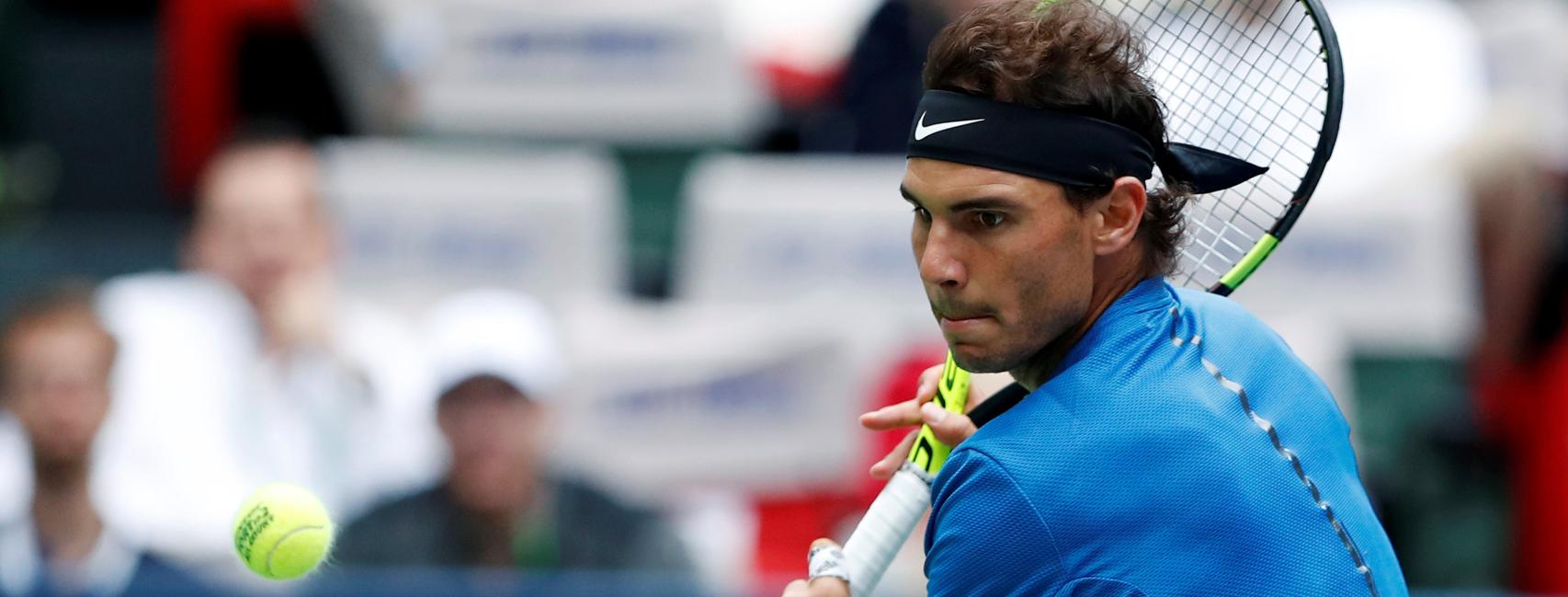 Nadal, durante un partido en Shanghái.