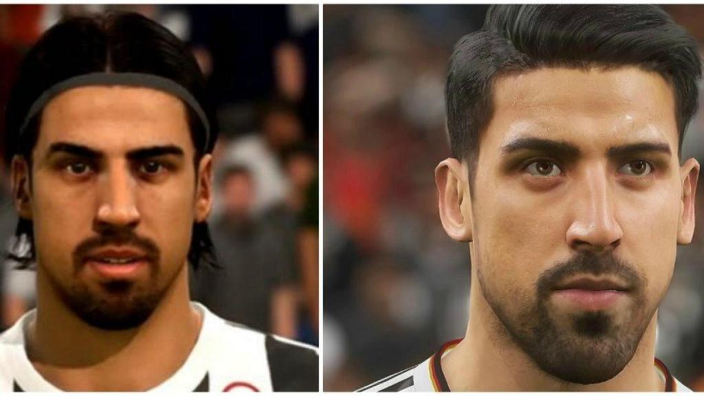 Khedira en el FIFA 18 y en el Pro Evolution Soccer 2018. | Foto: Twitter (@SamiKhedira y @officialpes)