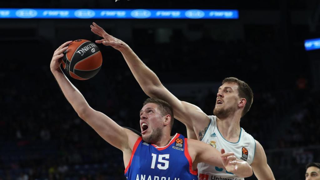 Kuzmic en el último partido del Madrid.