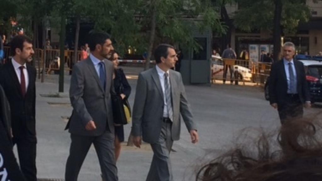 Trapero, a su llegada a la Audiencia.