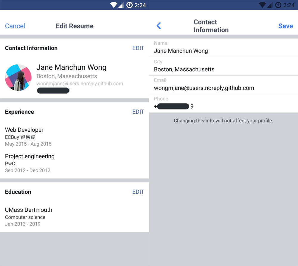 curriculum curriculo facebook