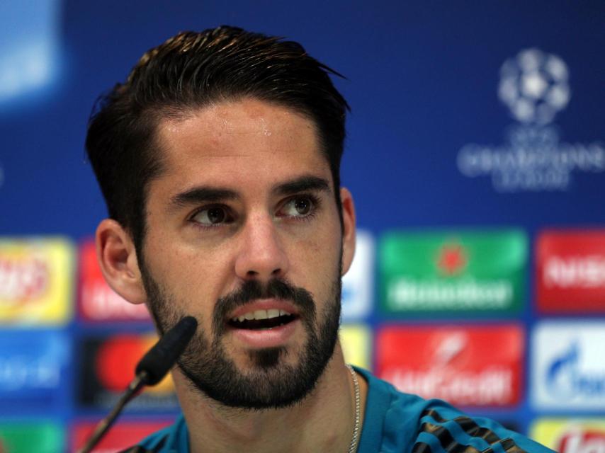 Isco atendiendo a la prensa este lunes.