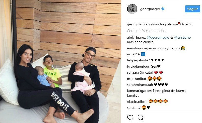 Georgina declara su amor por Cristiano y toda su familia