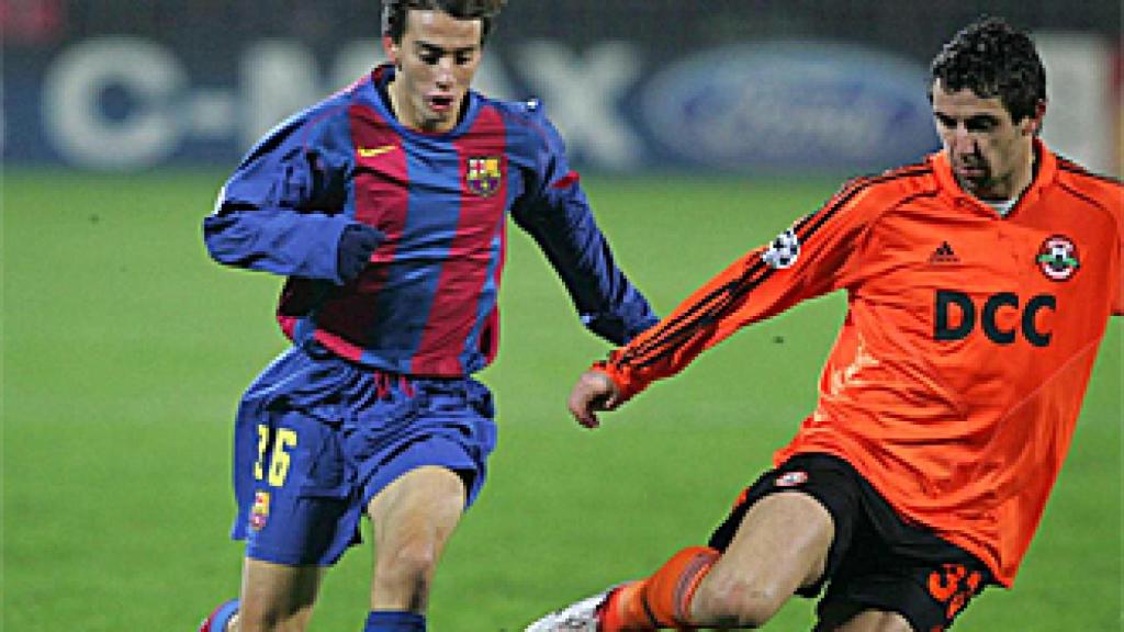 Javito, el día de su debut con el Barcelona ante el Shakhtar Donetsk.