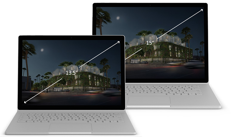 microsoft surface book 2 modo 13 y 15 pulgadas