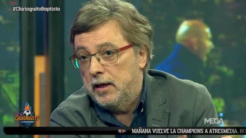 Damián durante un programa de El Chiringuito. Foto: Twitter (@elchiringuitotv)