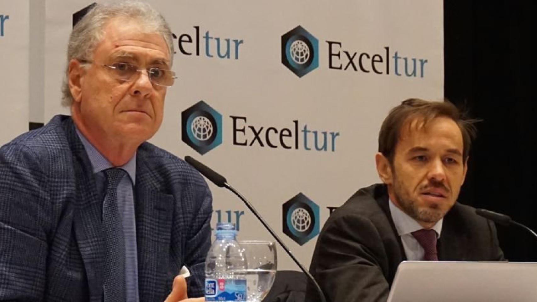 El vicepresidente ejecutivo de Exceltur, José Luis Zoreda, y el director de Estudios e Investigación, Óscar Perelli.