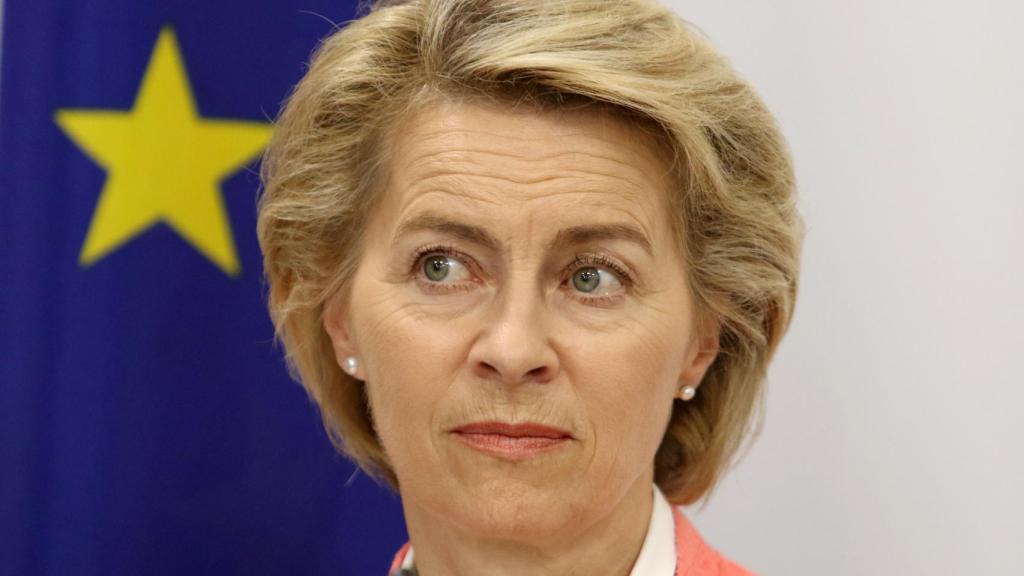 Ursula von der Leyen, en una conferencia de prensa en Larnaca.