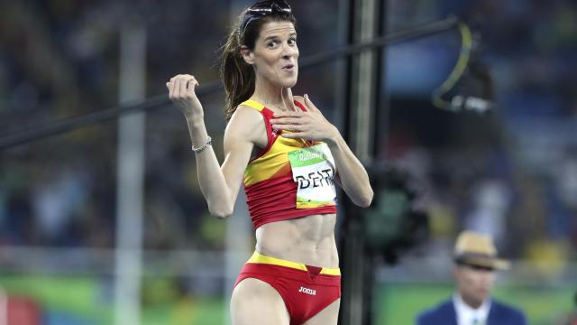 Ruth Beitia, durante la final olímpica de Río 2016.