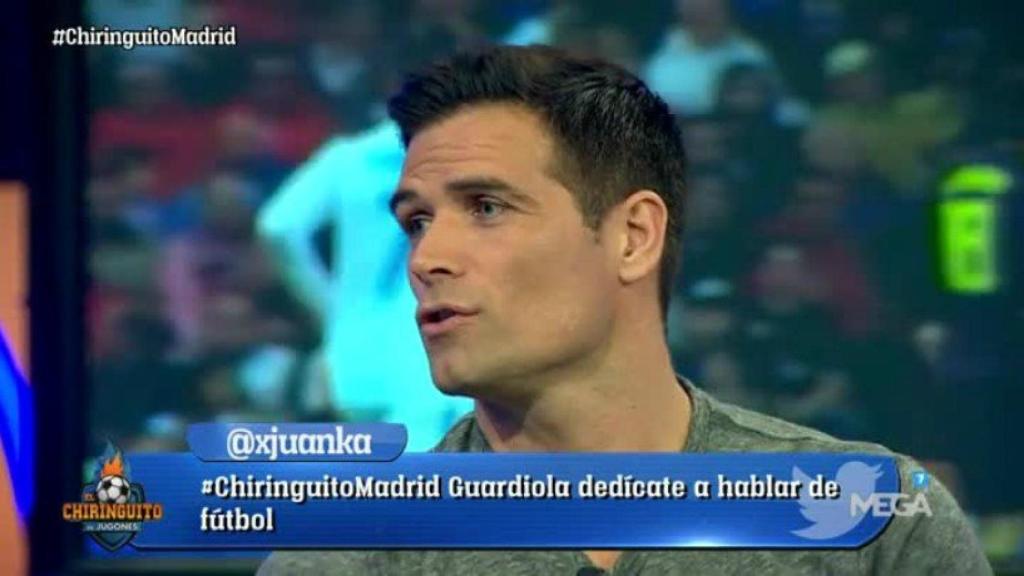 Quique De Lucas en El Chiringuito. Foto: Twitter (@elchiringuitotv)