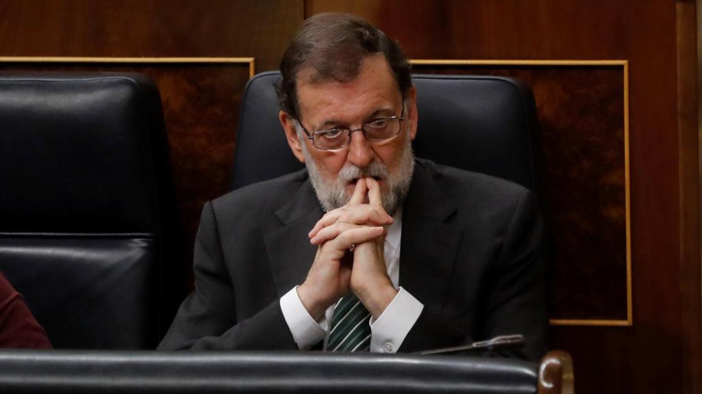 El presidente del Gobierno, Mariano Rajoy, este miércoles en el Congreso.