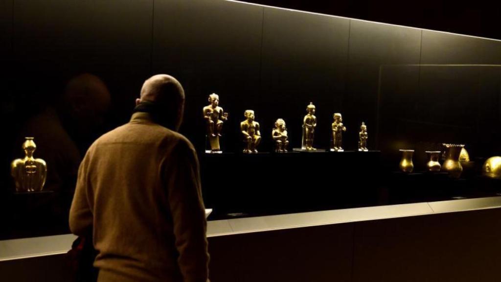 El Tesoro de Quimbaya expuesto en el Museo de América, en Madrid.