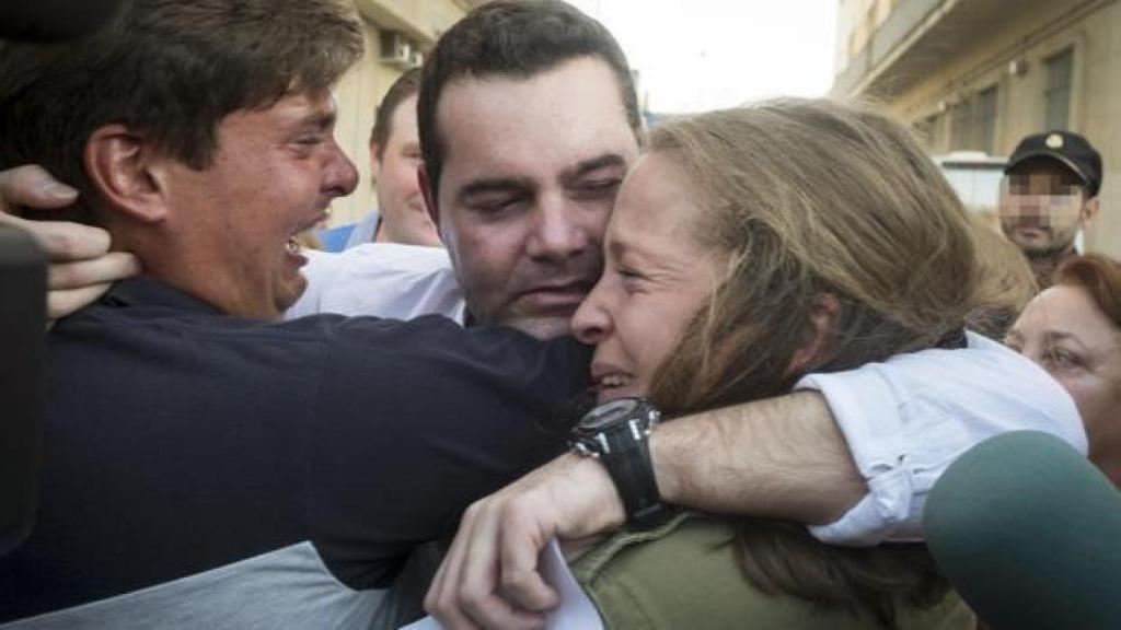 El acusado, FJM, tras quedar absuelto.