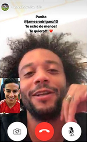 Directo en Instagram de Marcelo y James