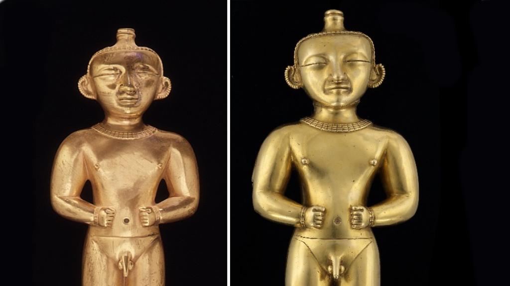 A la izquierda, una de las réplicas del original (a al derecha).