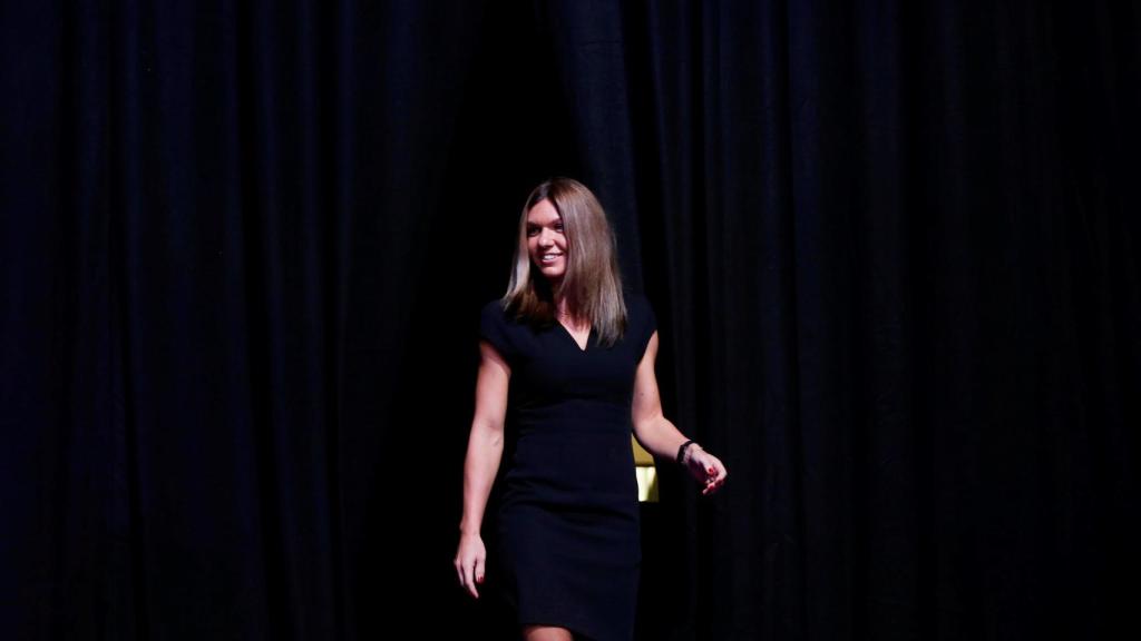 Halep, durante la gala del torneo.