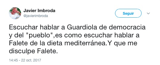 La crítica viral que compara a Guardiola con Falete