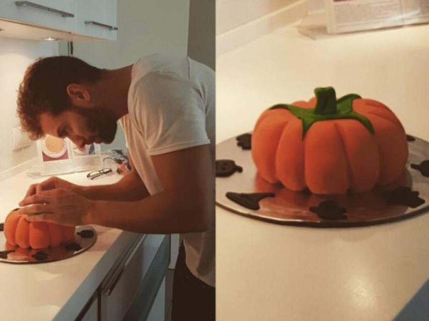 El año pasado por Halloween se atrevió con una tarta en forma de calabaza.