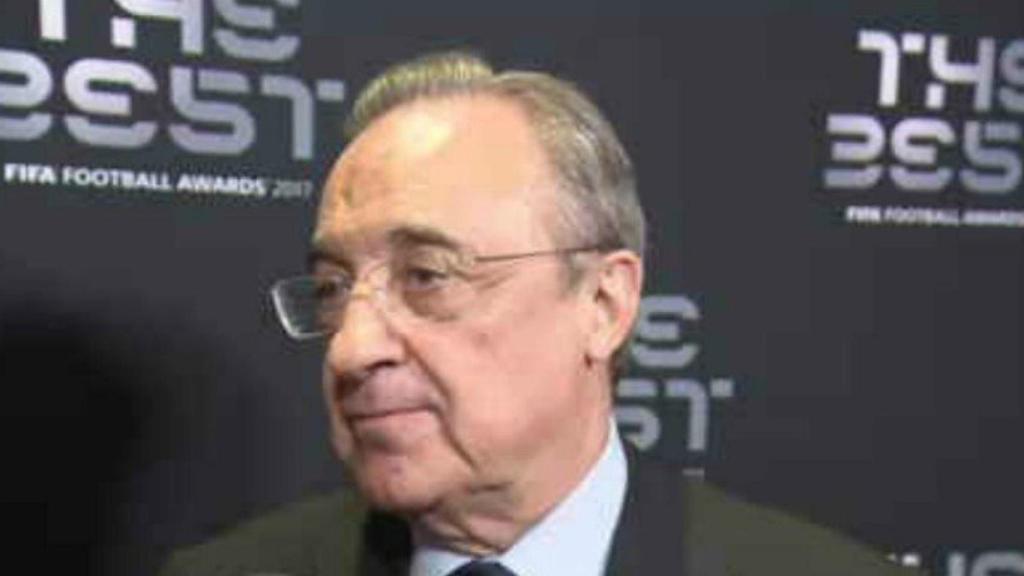 Florentino en la gala 'The Best'. Foto: Twitter (@elchiringuitotv)