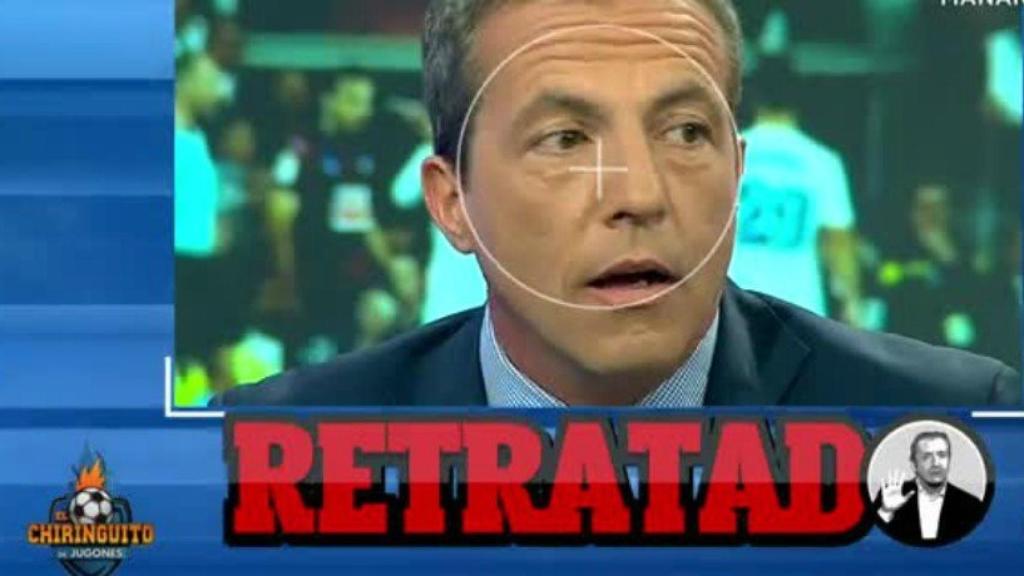 Cristóbal Soria, retratado. Foto. Twitter (@elchiringuitotv)