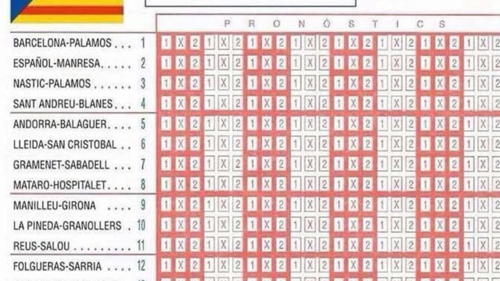 La quiniela de la Lliga catalana.