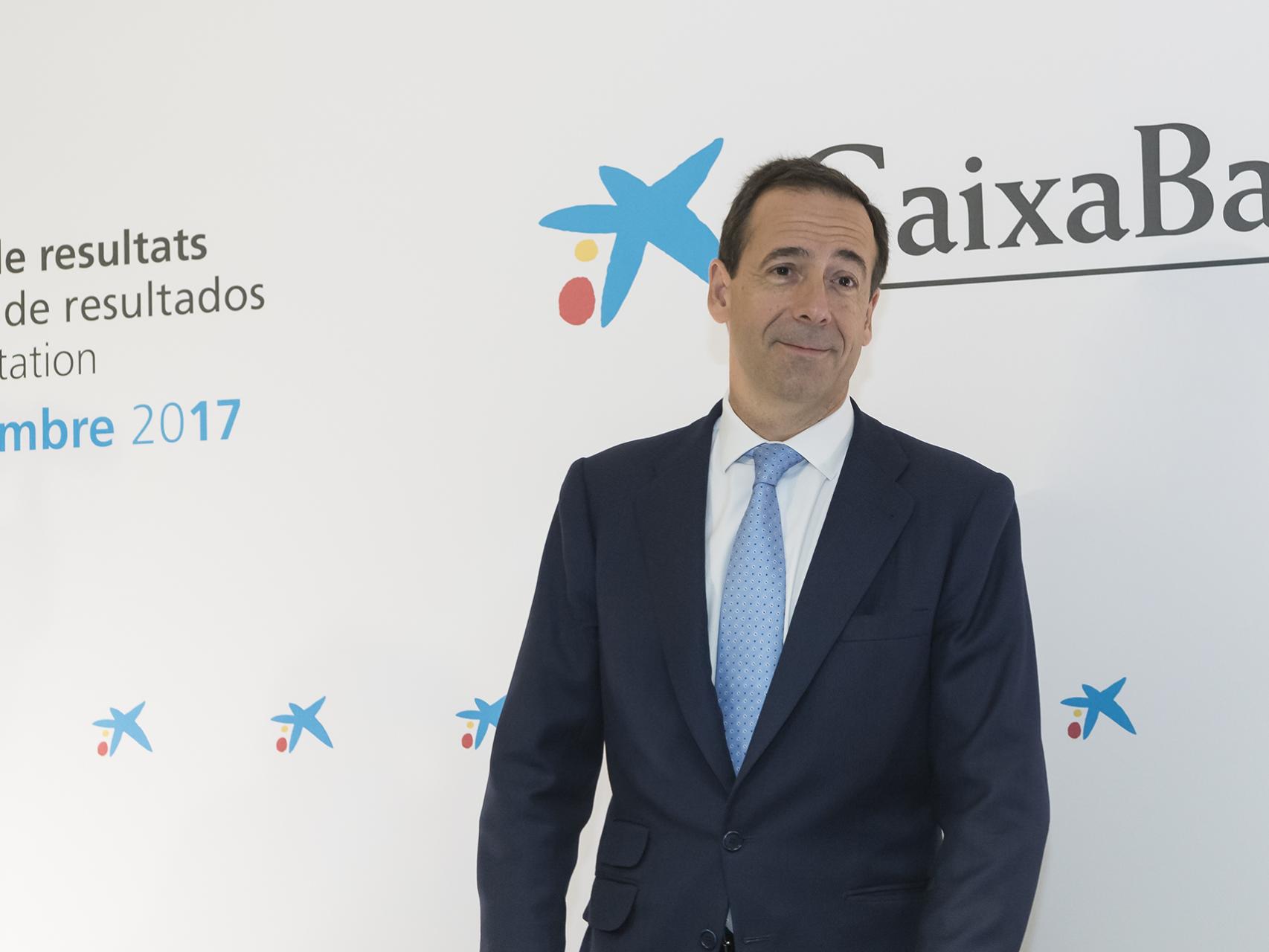 Gonzalo Gortázar, consejero delegado de CaixaBank, en la presentación de resultados del tercer trimestre de 2017.
