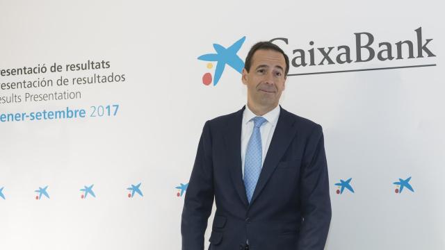 Gonzalo Gortázar, consejero delegado de CaixaBank, en la presentación de resultados del tercer trimestre de 2017.