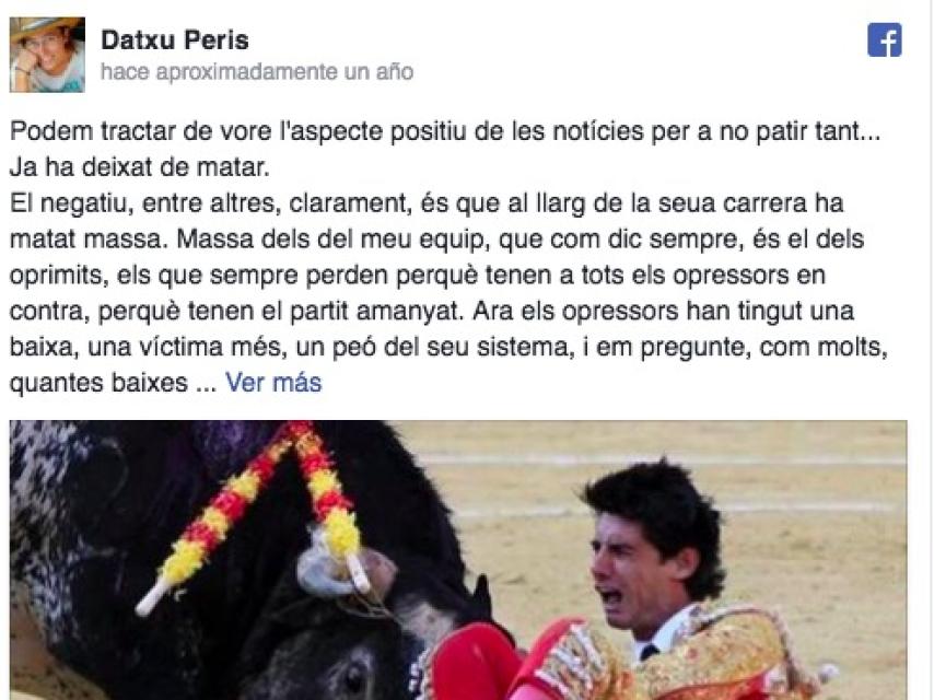 Comentario de Peris por el que ha sido juzgada este martes