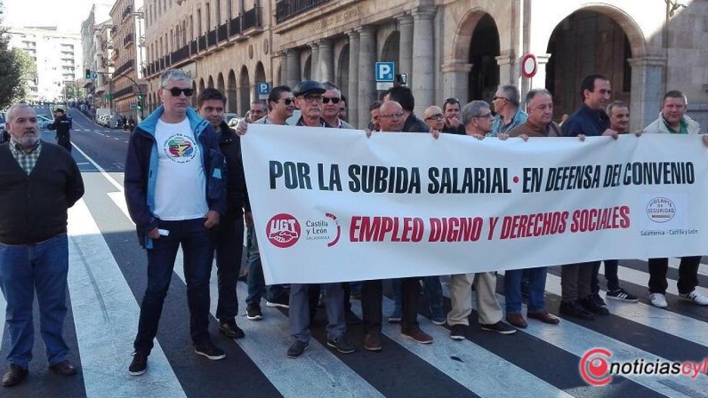 manifestacion trabajadores seguridad privada