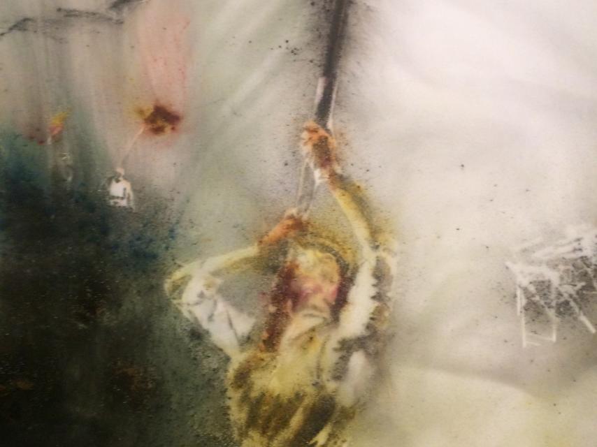 Una parte del cuadro polémico, incluido en la exposición.