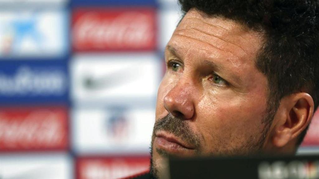 Simeone, en rueda de prensa.