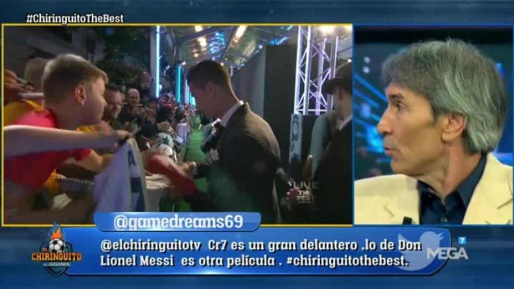 Lobo Carrasco en El Chiringuito. Foto: Twitter (@elchiringuitotv)