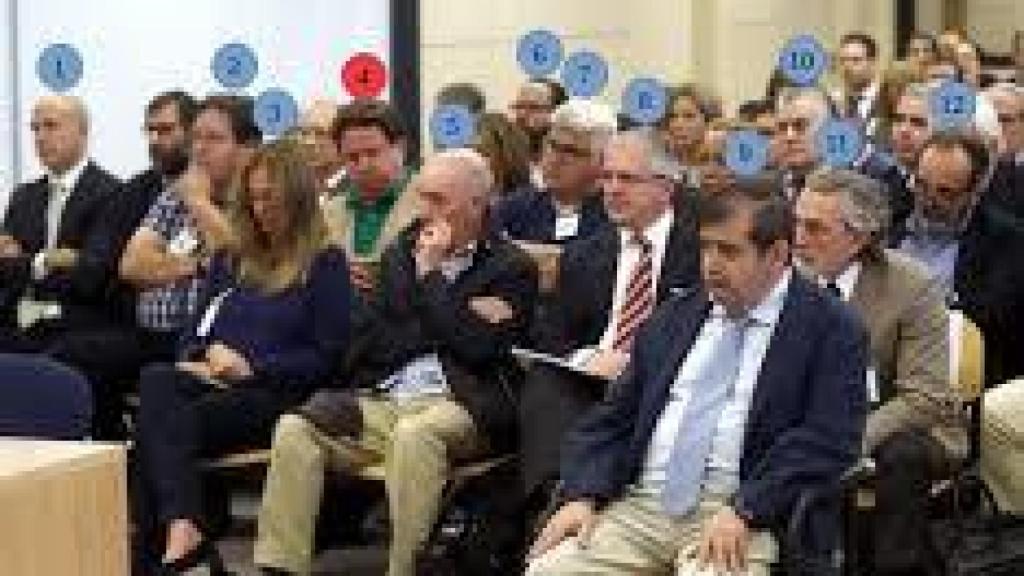 Los acusados del caso Gürtel, durante una de las sesiones del juicio.