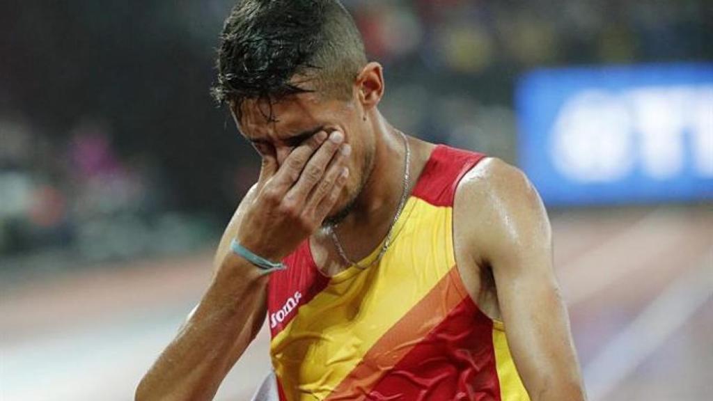 Ilias Fifa tras la carrera.