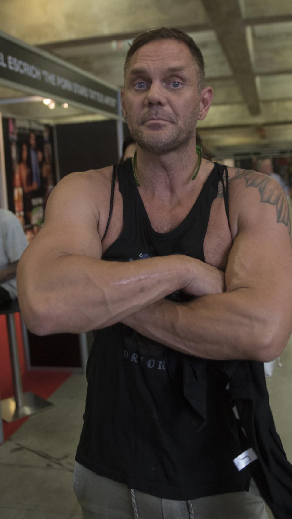 Nacho Vidal durante el salón erótico de Madrid.