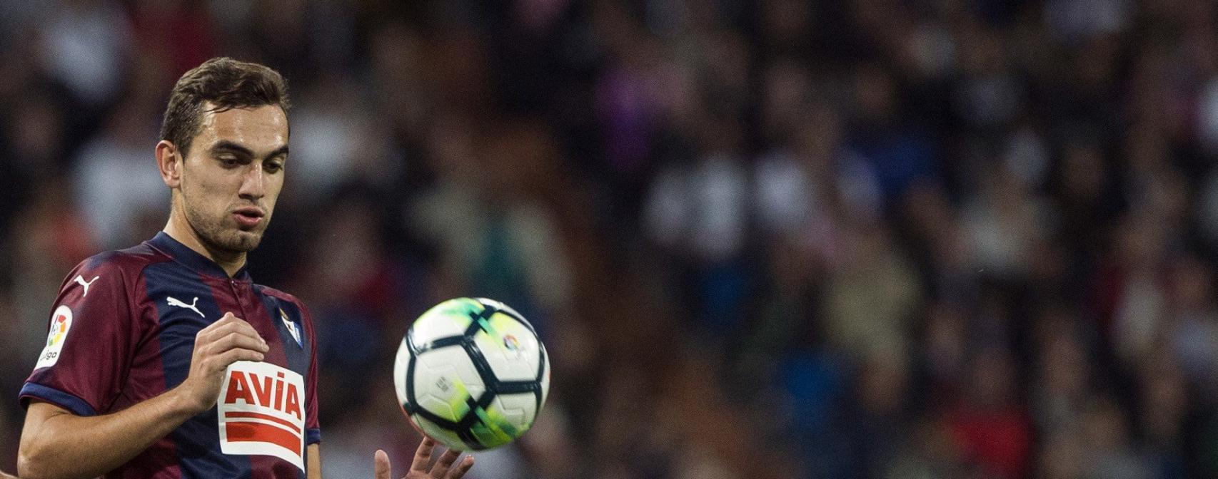 Escalante en el partido contra el Madrid.