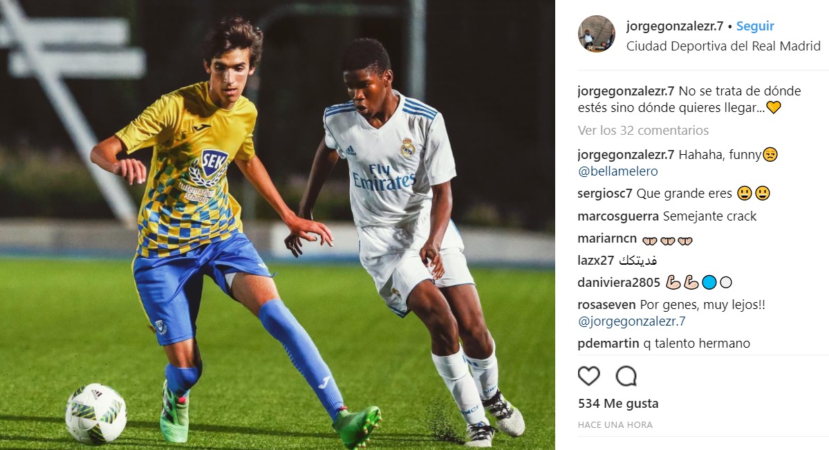 El hijo de Raúl manda un guiño al Madrid